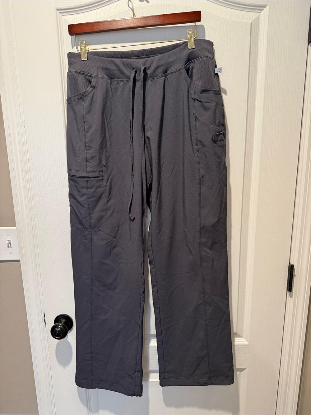 Cherokee Dark Gray Drawstring Scrub Pants